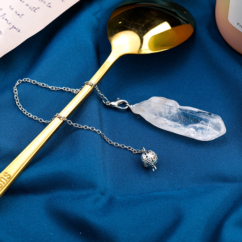 Pendule chakra en quartz clair pour la divination et la guérison – Alignez votre énergie et exploitez la puissance du quartz clair