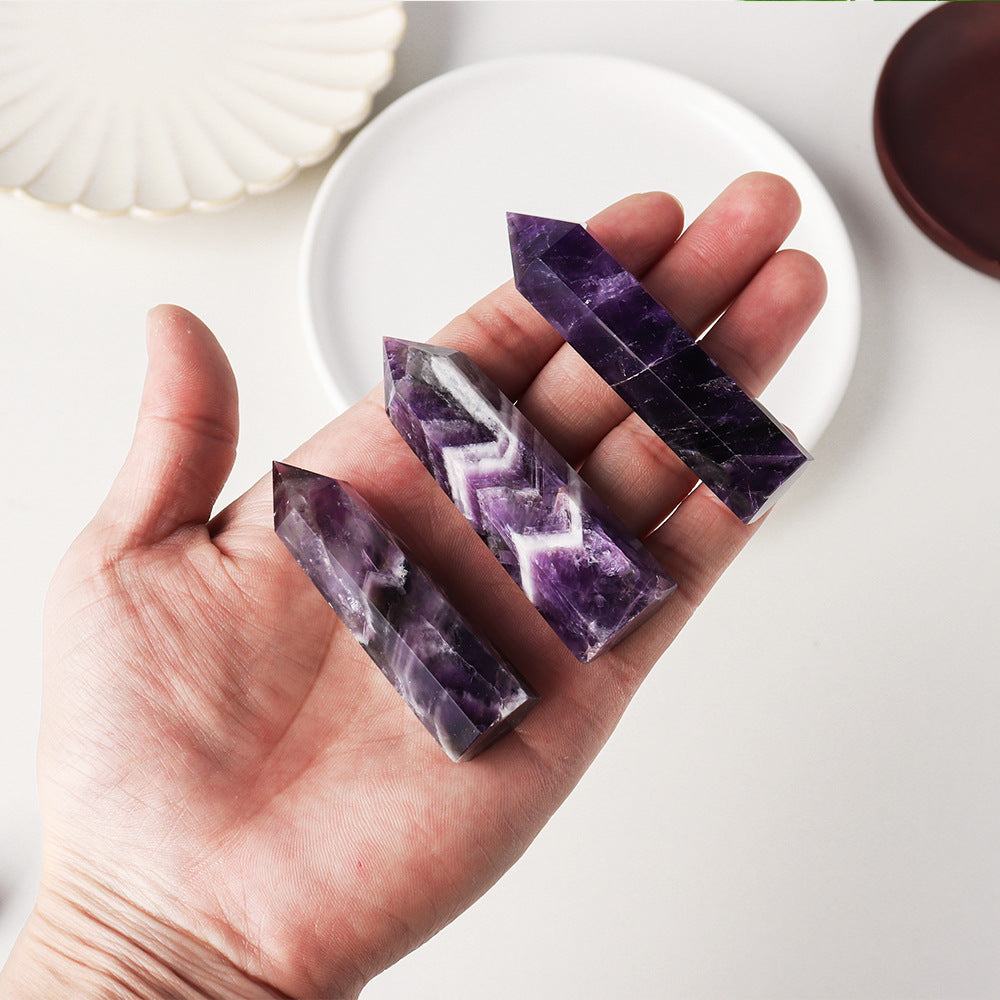 Dream Amethyst Tower, Chevron Crystal Point 6–10cm – alternate view 3