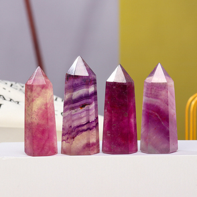 Purple Fluorite Tower – Natural Deep Violet Crystal Point 6–7cm product photo 3