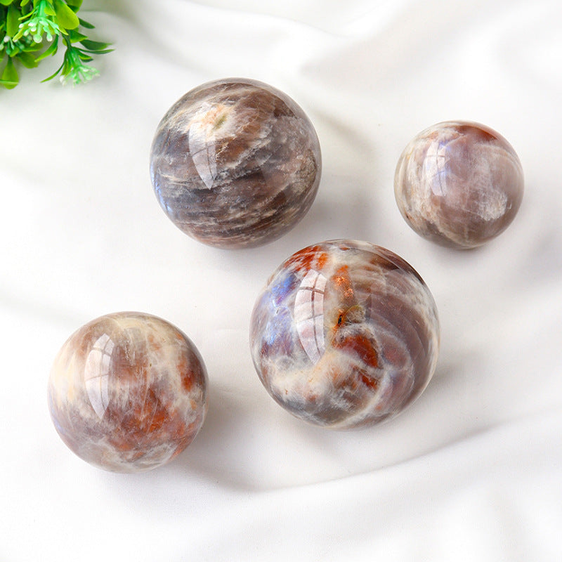 Blue Flash Moonstone Sphere | Natural Crystal Ball 4–5cm