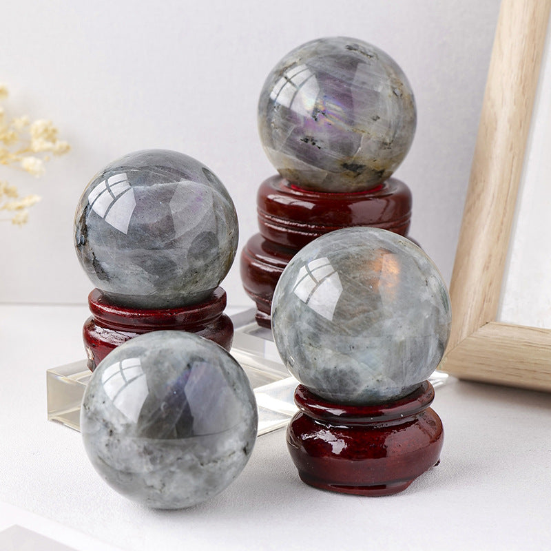 Purple Labradorite Sphere | Natural Flash Crystal 4cm