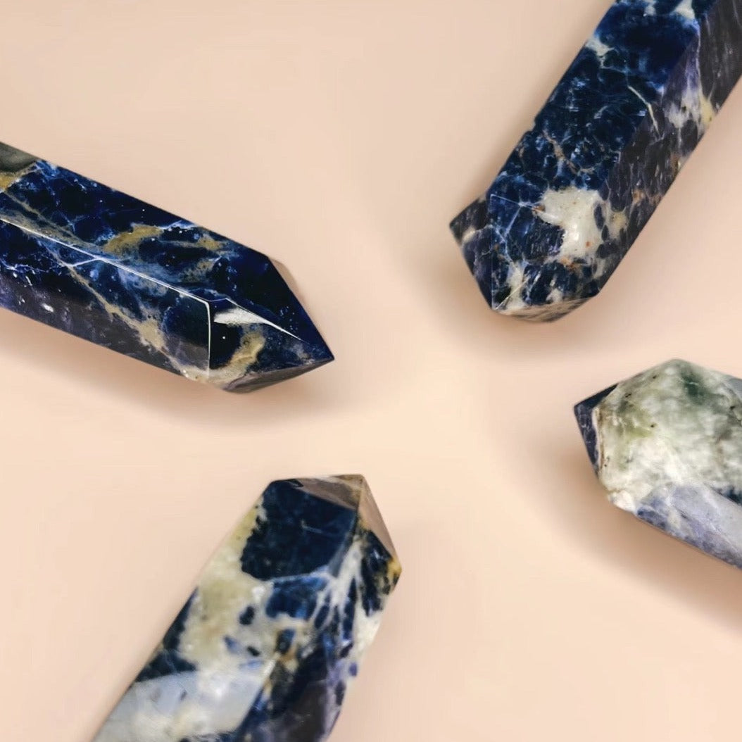 Natural Crystal Tower Sodalite