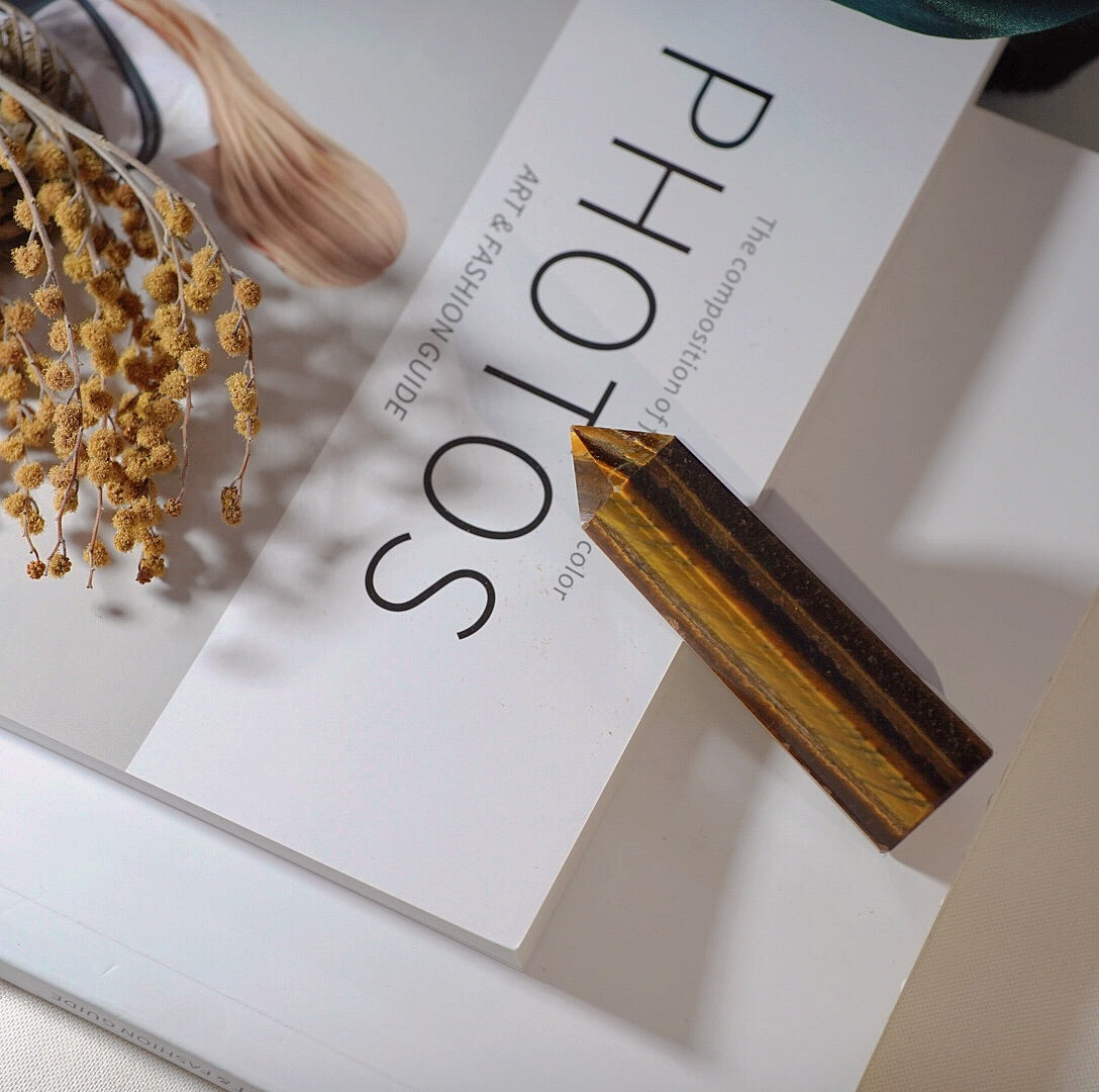 Natural Tiger’s Eye Tower – Polished Crystal Point 5–10cm product photo 2