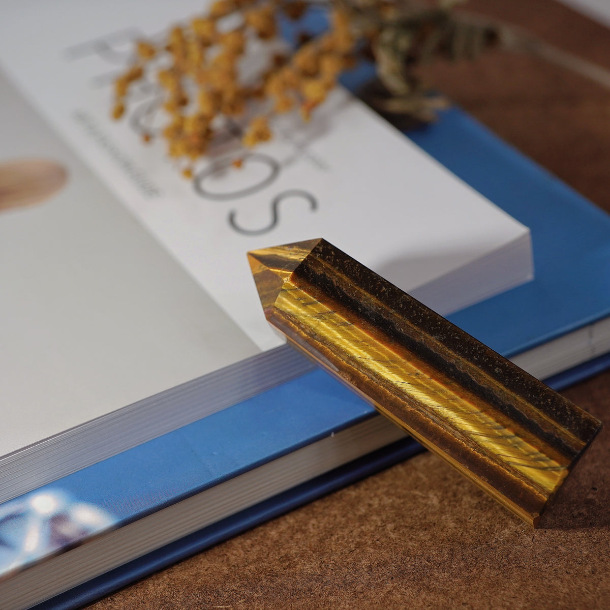 Natural Tiger’s Eye Tower – Polished Crystal Point 5–10cm product photo 4
