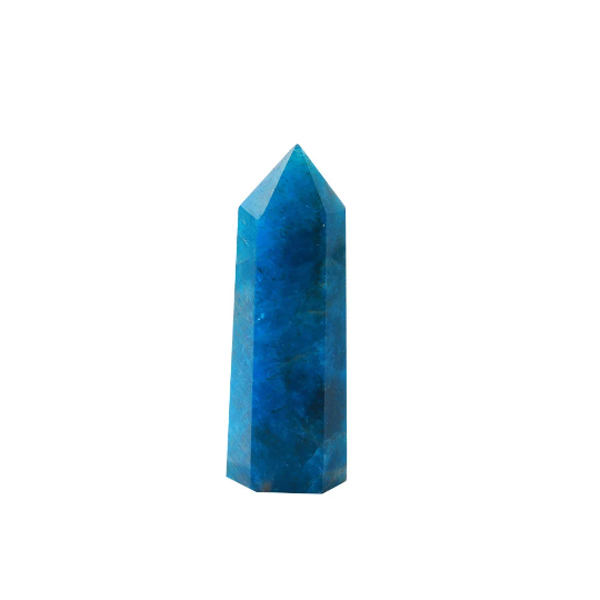 Tour d'apatite bleue - Cristal de guérison pour la communication et l'inspiration 