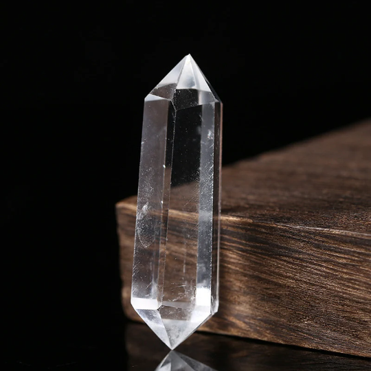 Natural double terminated Clear Quartz point 5–8cm